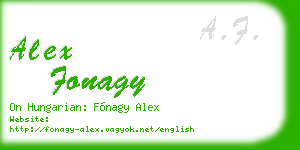 alex fonagy business card