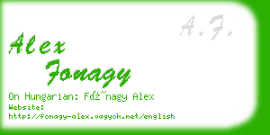 alex fonagy business card